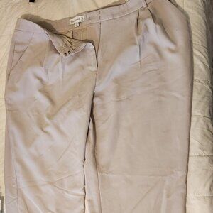 GUC Abercrombie & Fitch Pleated High Rise Wide leg Beige Pants 35 20s Curve Love